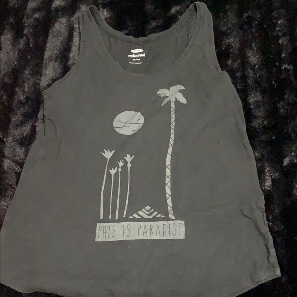 Black tank top
